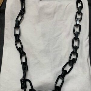 Vintage Bakelite Black Chain Necklace or Belt
